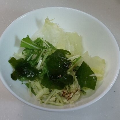 パンペルデュさん☺️朝食に、家の野菜使ってわかめサラダ作りました☘️ヘルシーでとてもおいしかったです♥️
レポ、ありがとうございます(*´∀)ﾉ